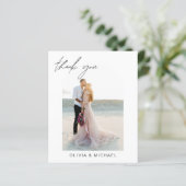 予算結婚のアーチありがとう写真カード (スタンド正面)