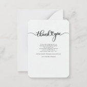 予算結婚のカップル写真サンキューカード ノートカード (裏面)