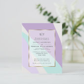 予算結婚のティール(緑がかった色)薄紫アメジスト抽象芸術 (スタンド正面)