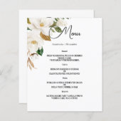 予算結婚のメニュー (正面/裏面)