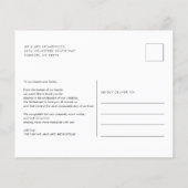 予算結婚の写真の手書きサンキューカード (裏面)