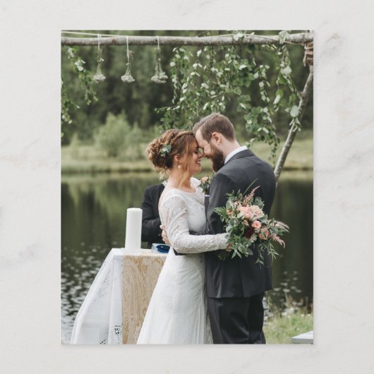 予算結婚の写真サンキューカード チラシ (裏面)