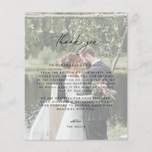 予算結婚の写真サンキューカード チラシ