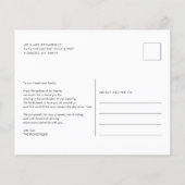 予算結婚の写真整理サンキューカード (裏面)