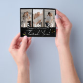 予算結婚の写真整理サンキューカード チラシ (手)