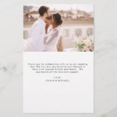 予算結婚の愛と感謝していサンキューカード (裏面)