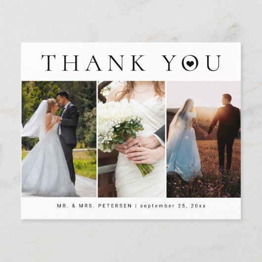 予算結婚の感謝してい写真タイポグラフィ チラシ (正面)