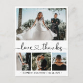 予算結婚の感謝4枚のコラージュ葉書 ポストカード (正面)