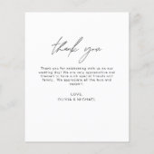 予算結婚の手書き感謝の写真 チラシ (裏面)