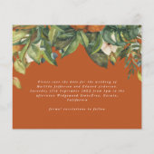 予算結婚の柑橘類のフローラモダンは期日を守る チラシ (裏面)