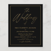 予算結婚の金ゴールド黒エレガント (正面)