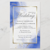 予算結婚の青王室の金ゴールド抽象芸術大理石Inv (正面)