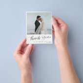 予算結婚の2枚の写真ミニマル感謝していリスト チラシ (手)