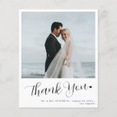 予算結婚の2枚の写真ミニマル感謝していリスト チラシ (正面)