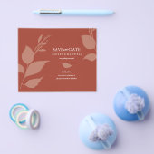 予算結婚のTerracotta日付の保存 チラシ (シングル)