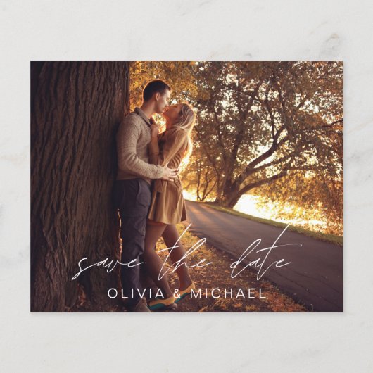 予算結婚式の日付を保存する手書き写真 (正面)