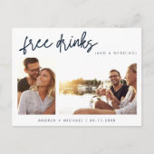 予算結婚式の日付を保存空白のする インビテーションポストカード (正面)