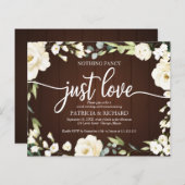 予算結婚式招待状なしファンシーフローラ (正面/裏面)
