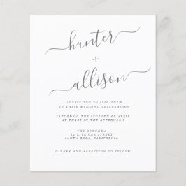 予算結婚式招待状チラシ