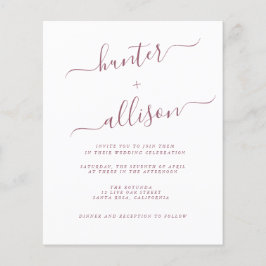 予算結婚式招待状チラシ