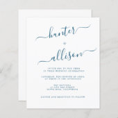 予算結婚式招待状チラシ (正面/裏面)