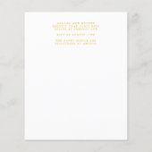 予算結婚式招待状チラシ チラシ (裏面)