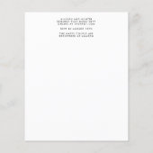 予算結婚式招待状チラシ チラシ (裏面)