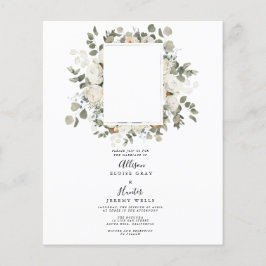 予算結婚式招待状チラシ チラシ