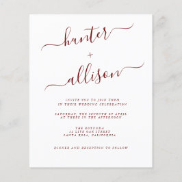 予算結婚式招待状チラシ チラシ