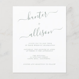 予算結婚式招待状チラシ チラシ