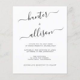 予算結婚式招待状チラシ チラシ