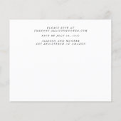 予算結婚式招待状チラシ チラシ (裏面)