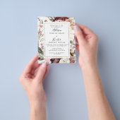 予算結婚式招待状チラシ チラシ (手)