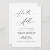 予算結婚式招待状チラシ 招待状 (正面/裏面)