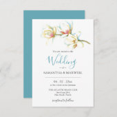 予算結婚式招待状ユニークフローラ 招待状 (正面/裏面)