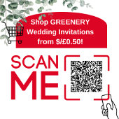 予算結婚式招待状ユーカリプスグリーンリー チラシ