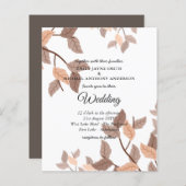 予算結婚式招待状秋紅葉 (正面/裏面)