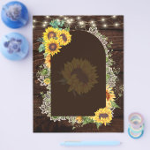 予算結婚式招待状素朴テンプレート チラシ (シングル)