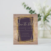 予算結婚式招待状金ゴールドグリッターフォイルルック (スタンド正面)