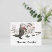 予算結婚式招待状 インビテーションポストカード (スタンド正面)