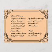 予算結婚式招待状 インビテーションポストカード (裏面)