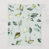 予算結婚式招待状。インビテーションポストカード チラシ (裏面)