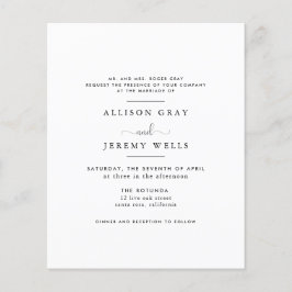 予算結婚式招待状 チラシ