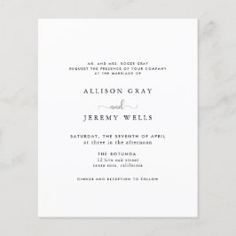 予算結婚式招待状 チラシ