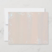 予算結婚式招待状。ペーパーシート (裏面)