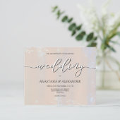 予算結婚式招待状。ペーパーシート (スタンド正面)