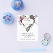 予算結婚式招待状 |ローラル チラシ (シングル)