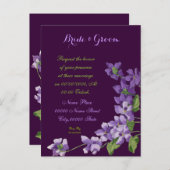 予算結婚式招待状、予算結婚の インビテーションポストカード (正面/裏面)