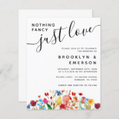 予算結婚式招待状 |何もファンシーフローラ (正面/裏面)