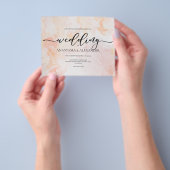 予算結婚式招待状。招待状フライヤー チラシ (手)